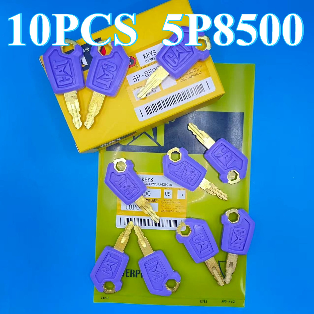 10PCS 5P-8500 กุญแจเหล็กสําหรับ 5P8500 อุปกรณ์หนักจุดระเบิด Loader Excavator Dozer โลหะและพลาสติกสีด