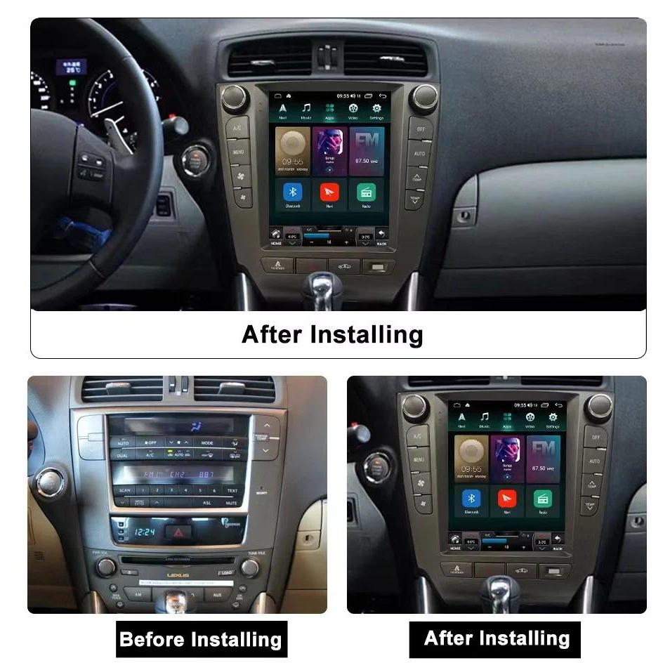 WQLSK รถวิทยุสําหรับ Lexus IS250 IS300 IS200 IS220 IS350 2004-2012 Tesla หน้าจอมัลติมีเดียรถยนต์ Car