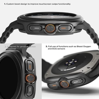 Strap + สําหรับ Samsung Galaxy Watch 8 Ultra (2025) 47 มม.สร้อยข้อมือซิลิโคน PC สําหรับ Galaxy Watch 7Ultra (2024) ฝาครอบป้องกัน