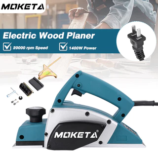MOKETA กบไสไม้ กบไฟฟ้า ขนาด 3 นิ้ว กำลัง 1400W หน้ากว้าง 82mm กินไม้ลึกได้ 2mm แถมใบกบ 2 ใบ