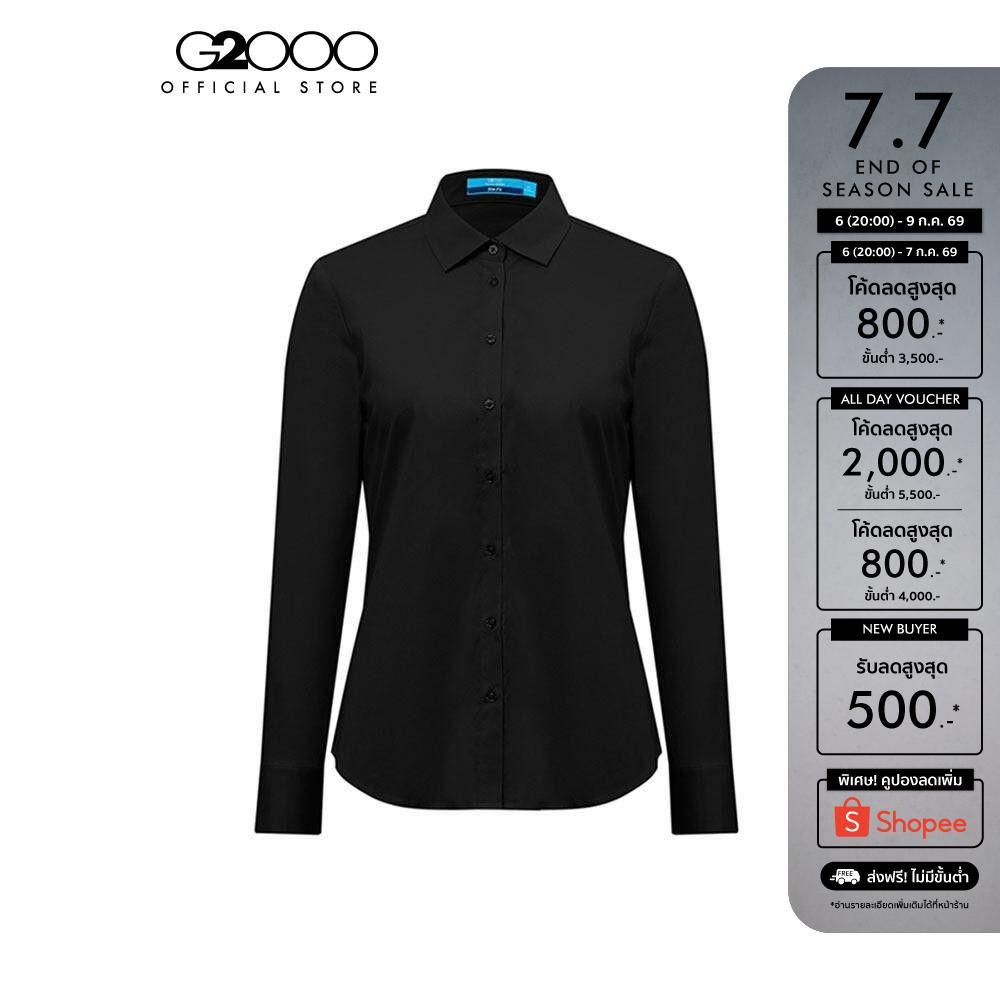 G2000 เสื้อเชิ้ตผู้หญิง ทรงสลิมฟิต รุ่น 3122301399 BLACK