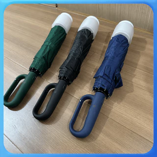 ร่มพับ AOMSOM ซี่โครงแข็งแรง Ergonomic Handle ร่มอัตโนมัติแบบพกพาพร้อมฝาครอบกันน้ําร่มรถกันลม