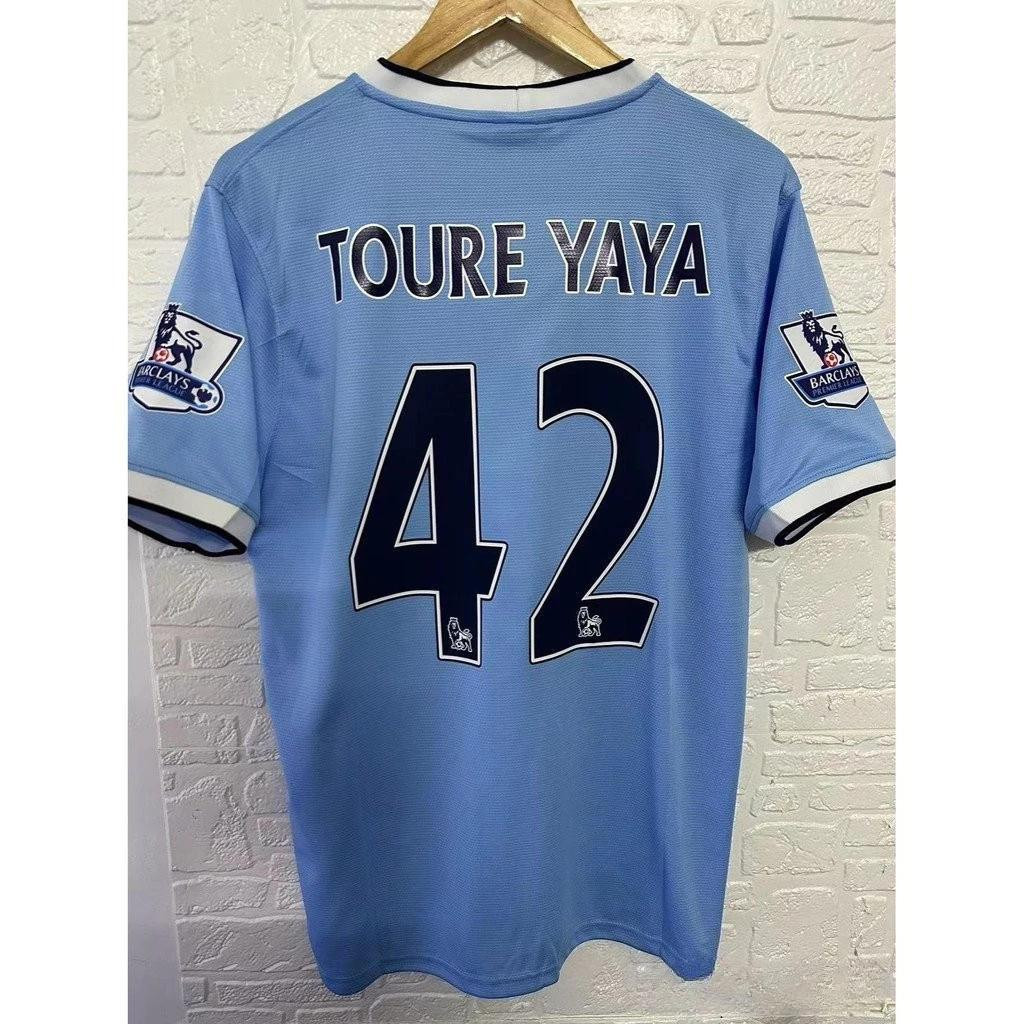 เสื้อยืดกีฬาเหย้า Retro Manchester City คุณภาพระดับพรีเมียม ไซส์ S-XXL Toue YAYA 42