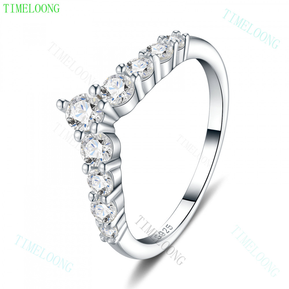 จริงทั้งหมด Moissanite V แหวน GRA ใบรับรอง Pass Test Diamonds S925 แหวนเงินแท้สําหรับผู้หญิงผู้ชายหม
