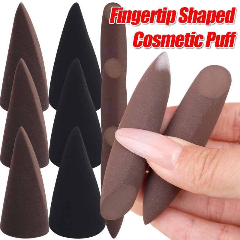 ฟองน้ําแต่งหน้า Contour Shaping รอบทั้งหมด / พัฟเครื่องสําอางรูปปลายนิ้วกระจ่างใส