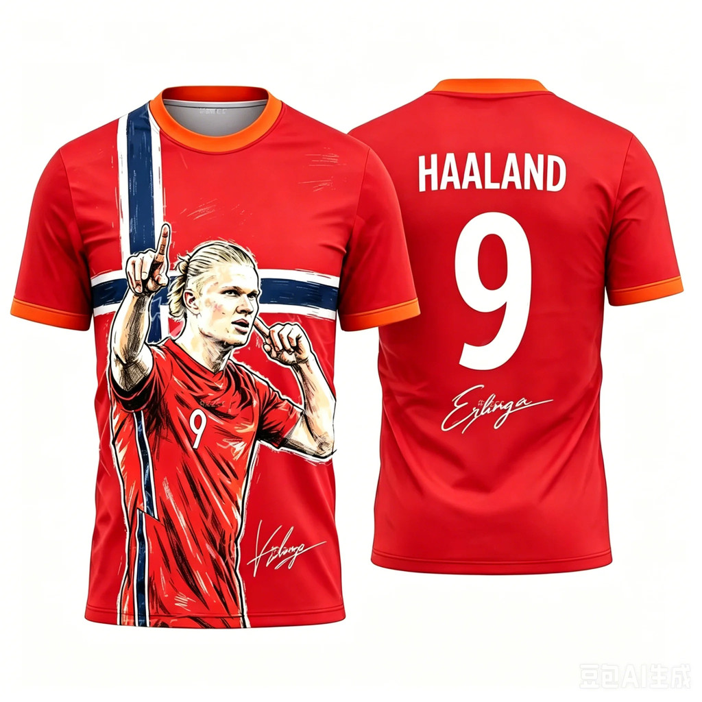 2026 Erling Haaland No 9 เสื้อฟุตบอล Match & Training Kit พัดลมกีฬาฤดูร้อนชายเสื้อยืดเสื้อผ้าเด็ก Te