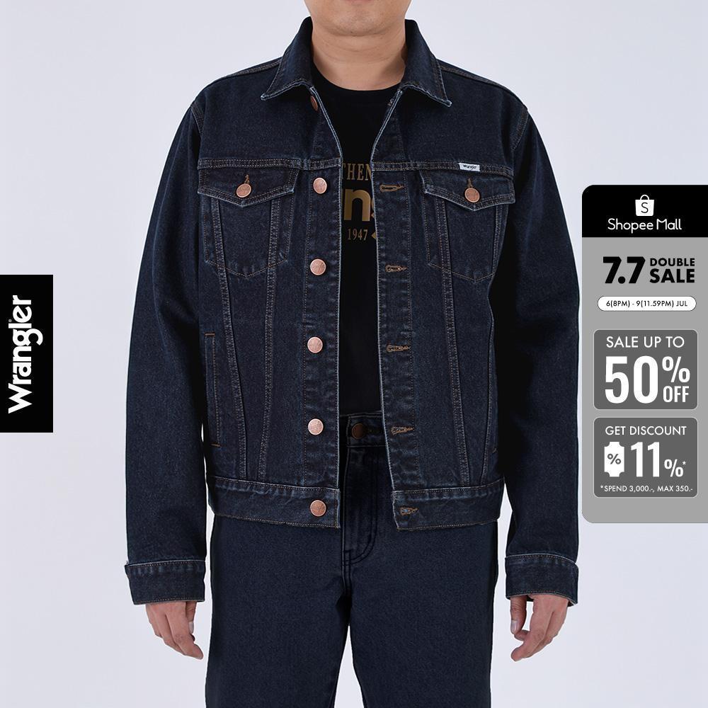 WRANGLER เสื้อแจ็กเก็ตผู้ชาย รุ่น WR S226MJKTF07 สียีนส์เข้ม