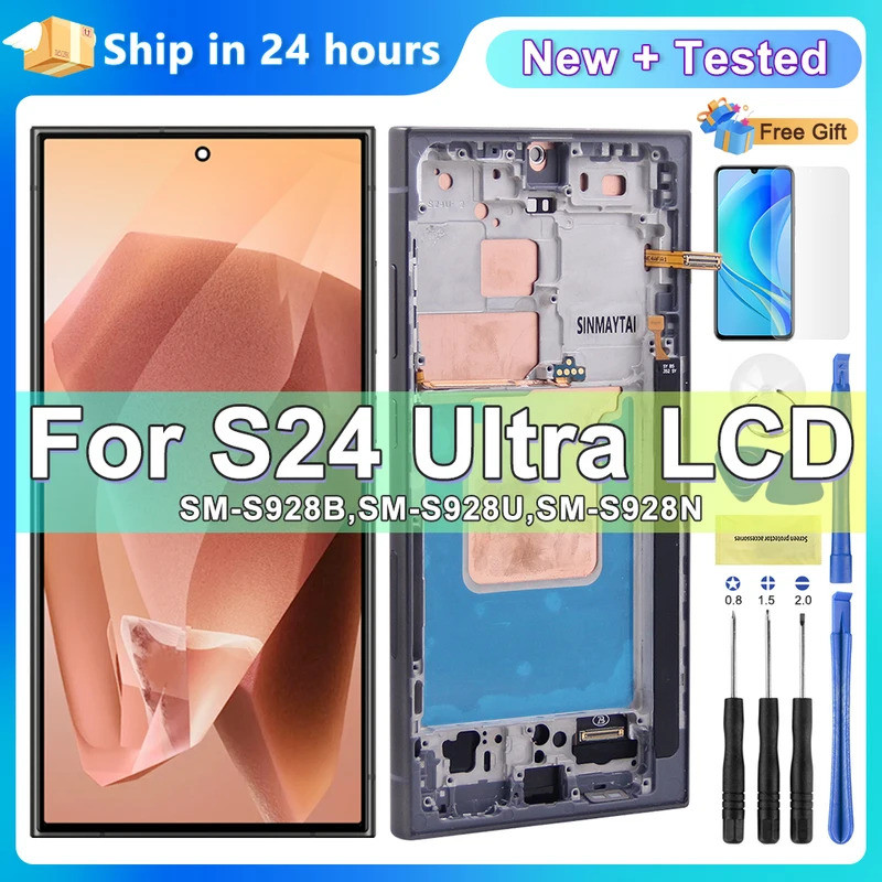 TFT สําหรับ Samsung S24 Ultra S928B S928U S928W S928E จอแสดงผล LCD Touch Screen Digitizer Assembly R