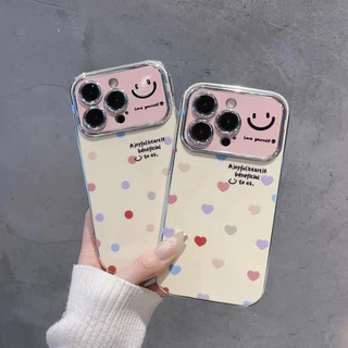 สำหรับ เคสไอโฟน 16 11 IPhone 15 11 13 12 14 Pro Max 15 13 7 8 14 16 Plus X XR XS Max ความรักรักหัวใจยิ้มการ์ตูนหมี เคส