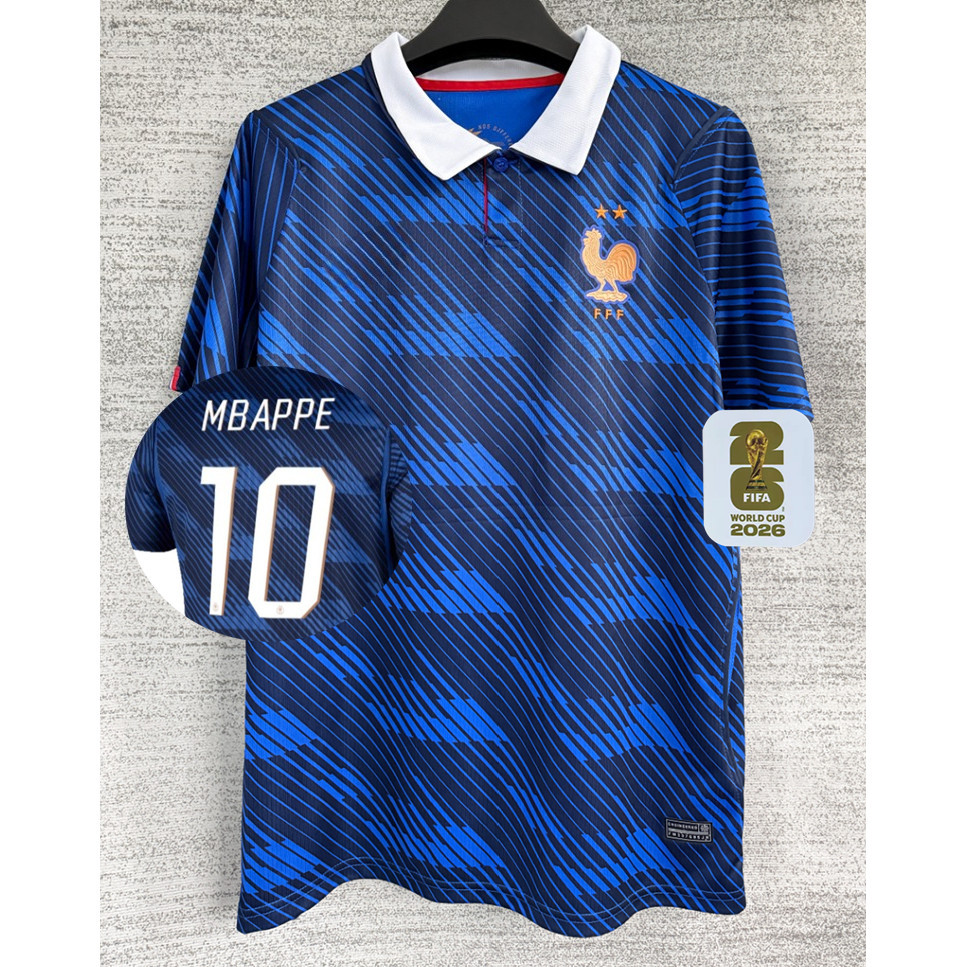 ฝรั่งเศส 2026 พัดลมบ้านรุ่น OLISE DEMBELE MBAPPE เสื้อฟุตบอลแขนสั้นผู้ชาย