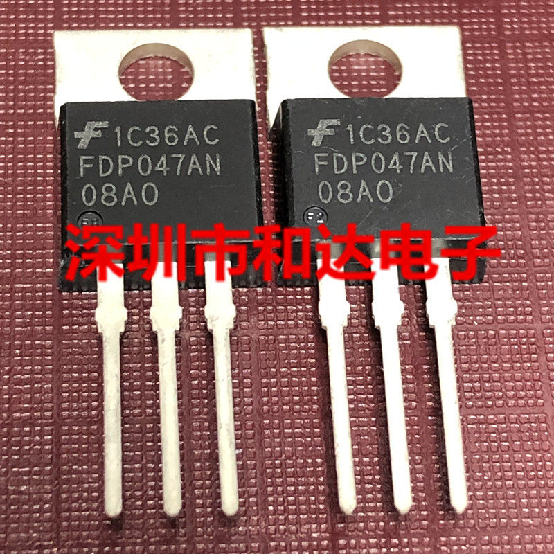 10 ชิ้นใหม่เอี่ยม FDP047AN08AO TO-220 75V 80A