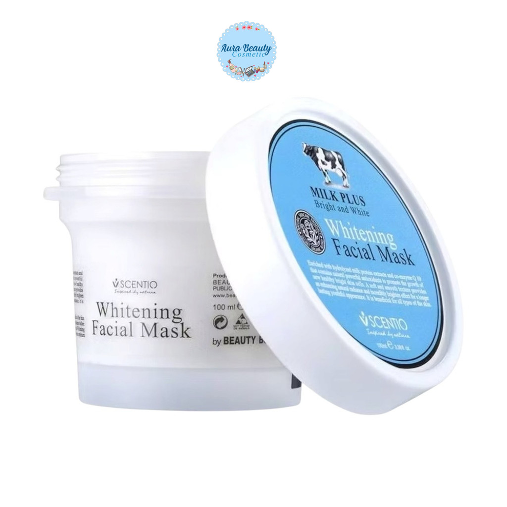 Beauty Buffet มาสก์น้ำนม 100 ml Scentio Milk Plus Bright and White Whitening Facial Mask 100ml เซนทิโอ มิลค์ มาสก์นม