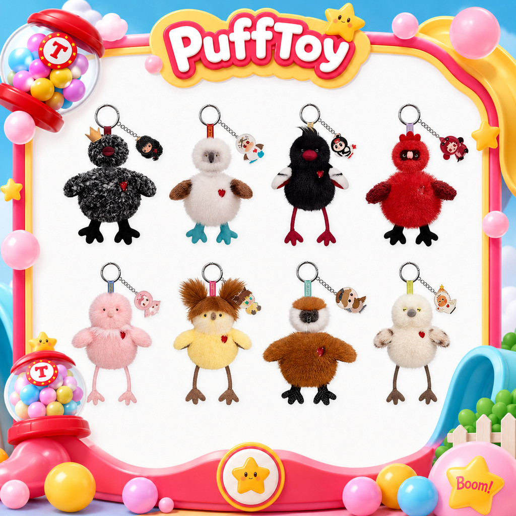 P POPMART Dear Birds Series จี้กลิ่นหอม Mystery Box ฟิกเกอร์ของเล่น