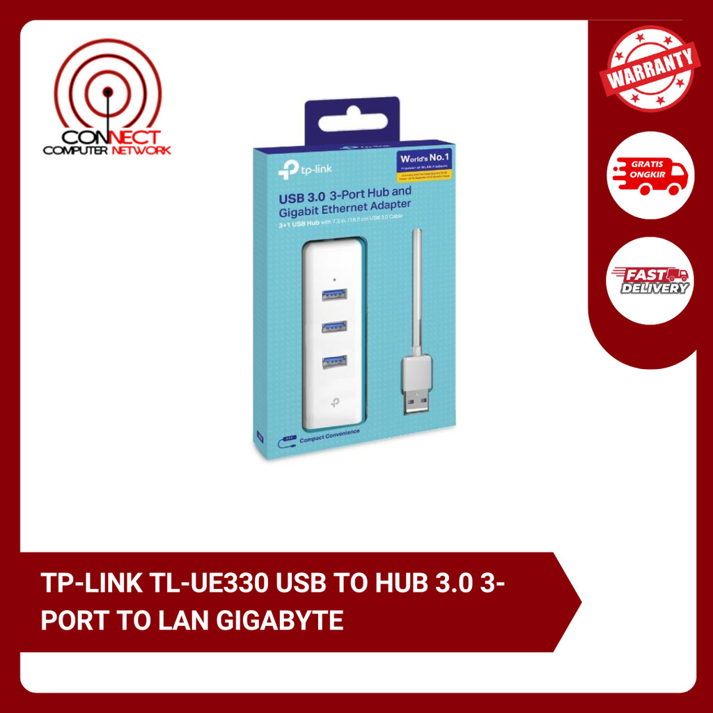 TP-LINK TL-UE330 USB TO HUB 3.0 3-PORT TO LAN GIGABYTE