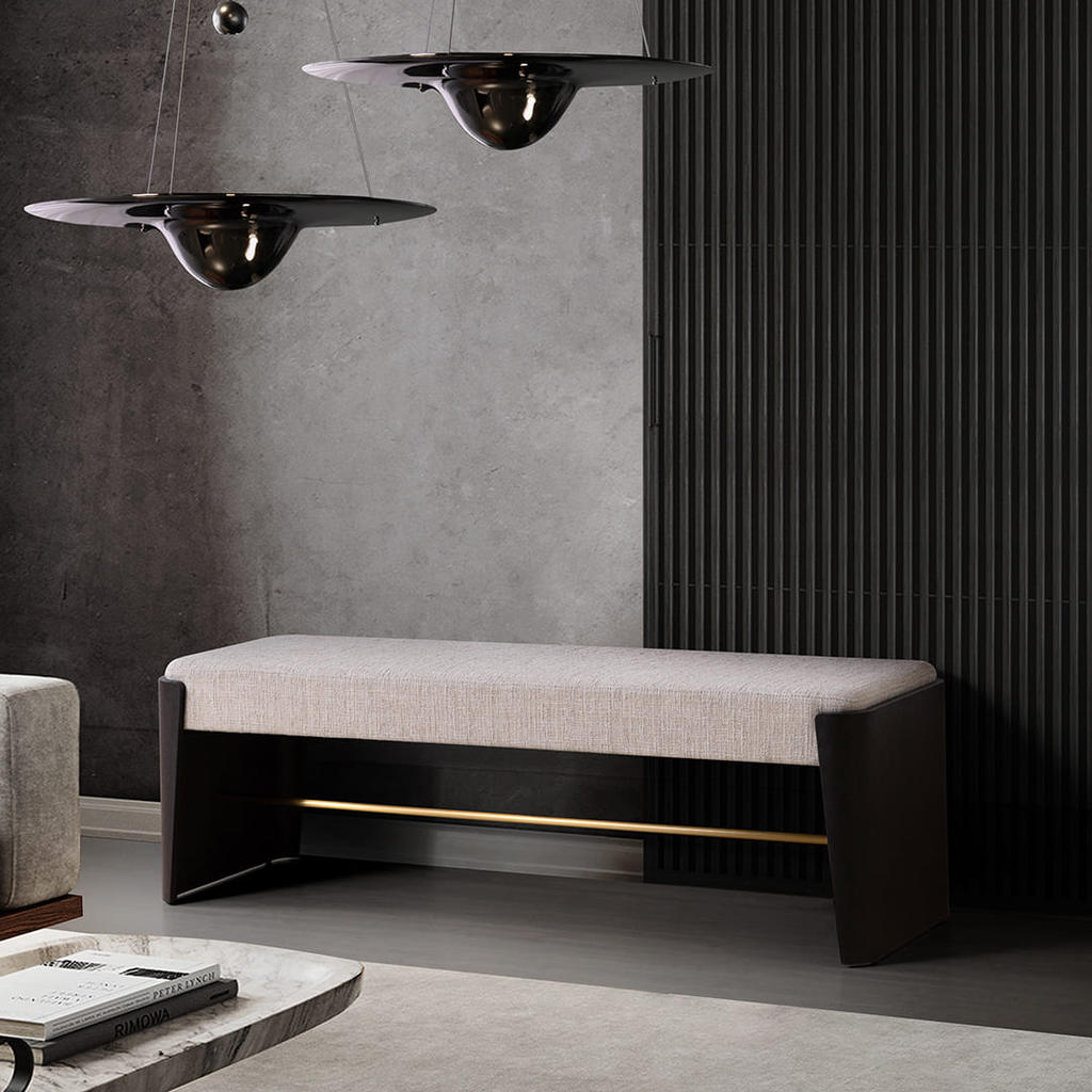 SB Design Square ม้านั่ง รุ่น KOLLY สีครีม (140X45X45 ซม.) แบรนด์ DESIGN & DECOR