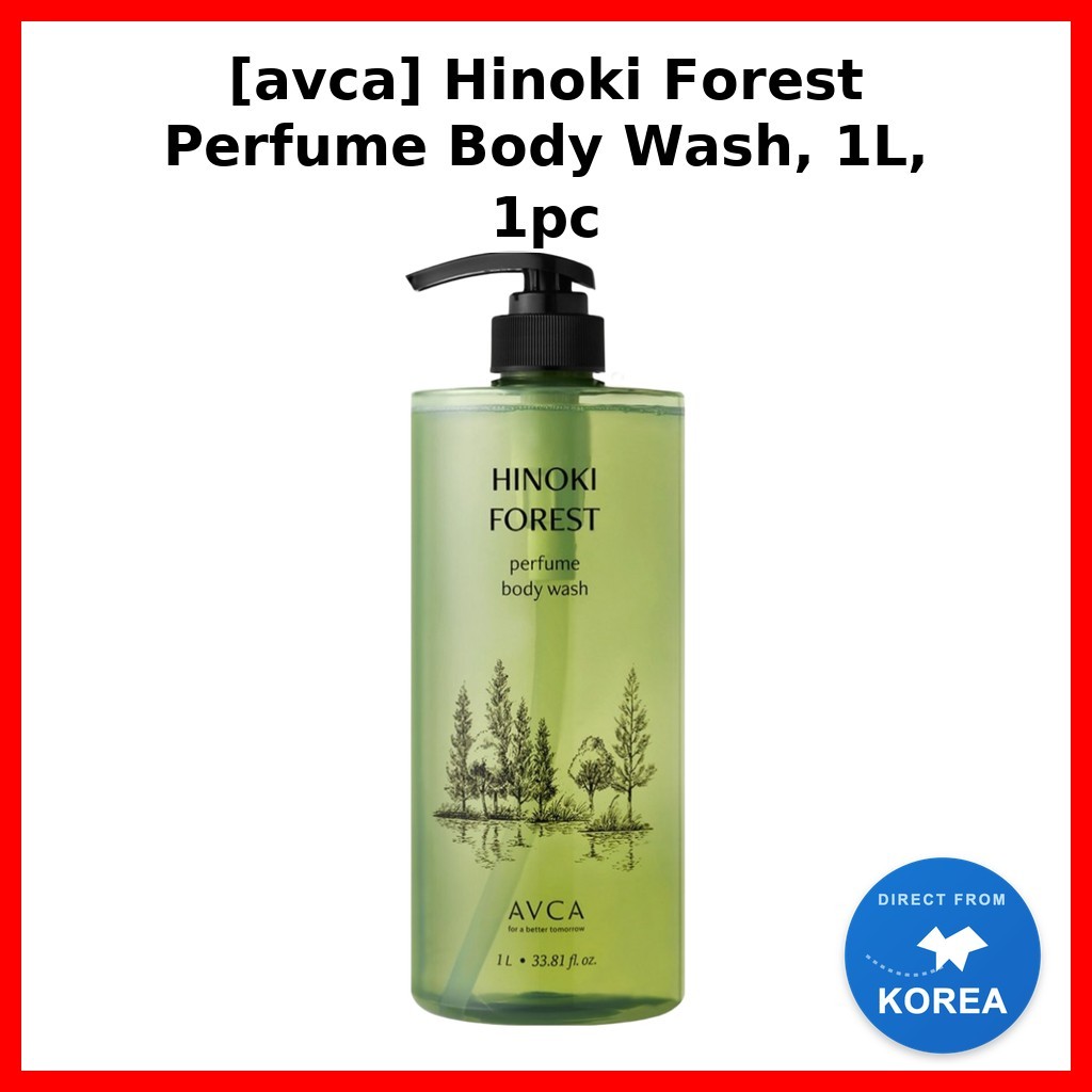 [avca] Hinoki Forest Perfume Body Wash, 1L, 1 ชิ้น / Korean Body Wash / Forest Aroma / ของแท้ 100% b