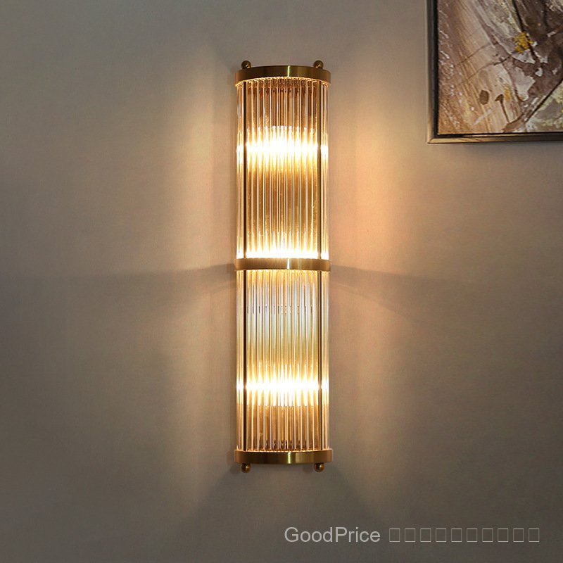 Hotel lobby crystal wall lamp, modern minimalist banquet hall, lobby corridor, villa living room bac