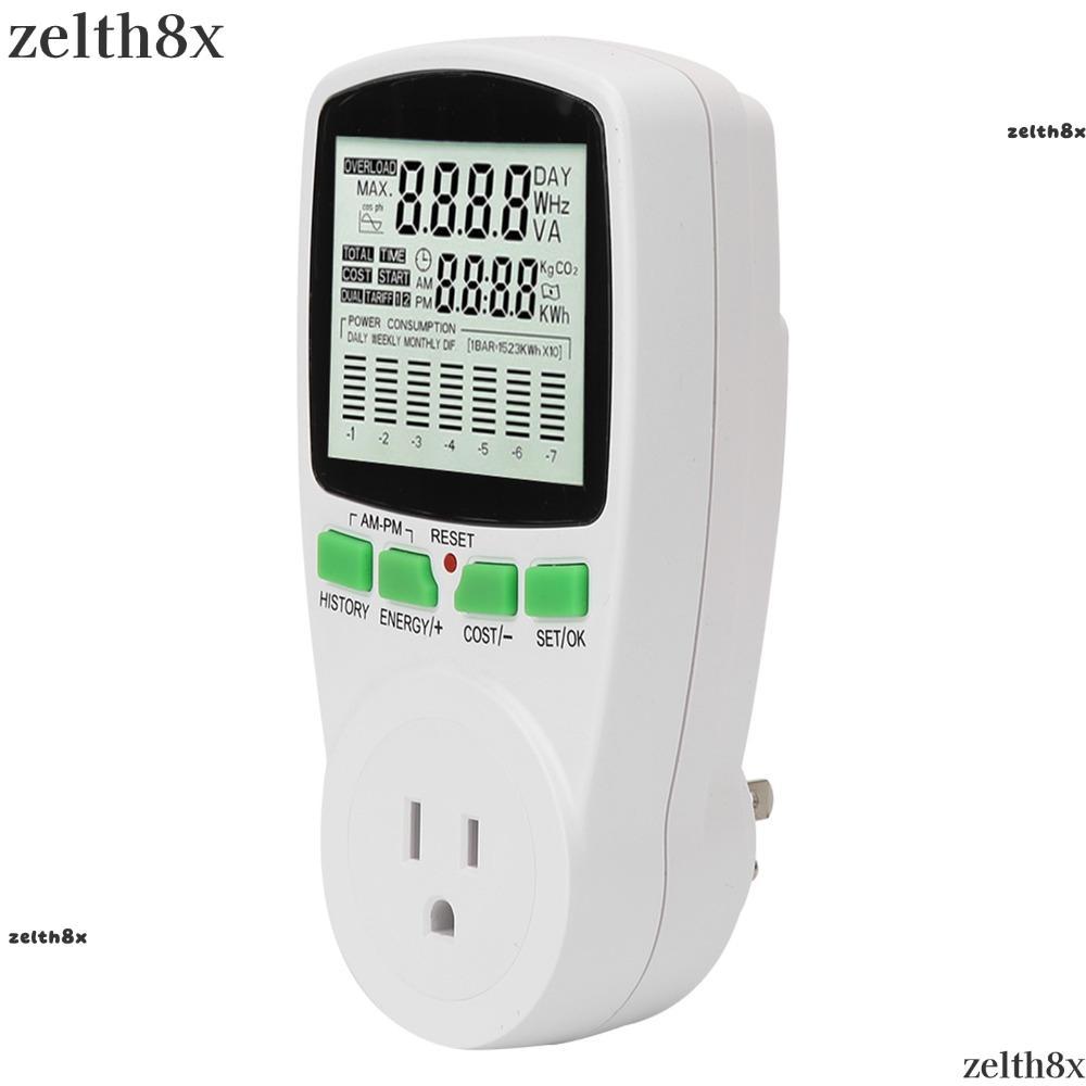 ZELTH เครื่องวัดการใช้ไฟฟ้า, Digital LCD 0.00.0KWh-9999KWh Energy Meter, KWh Meter 0-15A อัจฉริยะ AC
