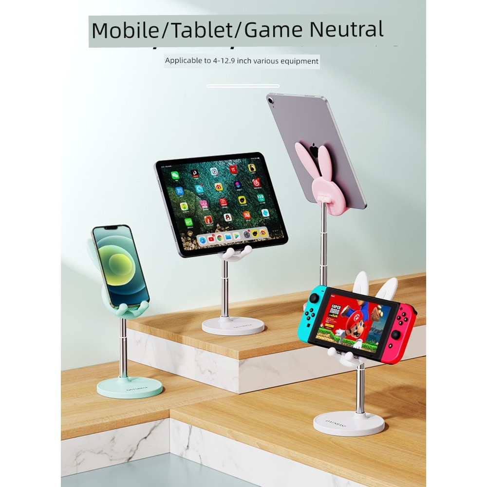 ผู้ถือโทรศัพท์น่ารัก litem desktop holder ขี้เกียจกรอบกระต่ายสีชมพูสาวเครื่องประดับสร้างสรรค์การ์ตูน
