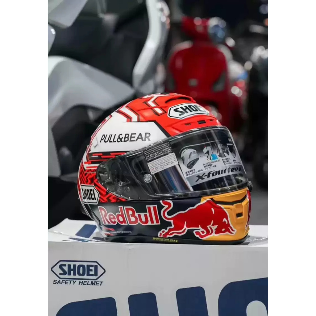 # หมวกกันน็อค Shoei X14 Red Bull Red White Ant Domestic Top Version Helmet Motorcycle Equipment Moto