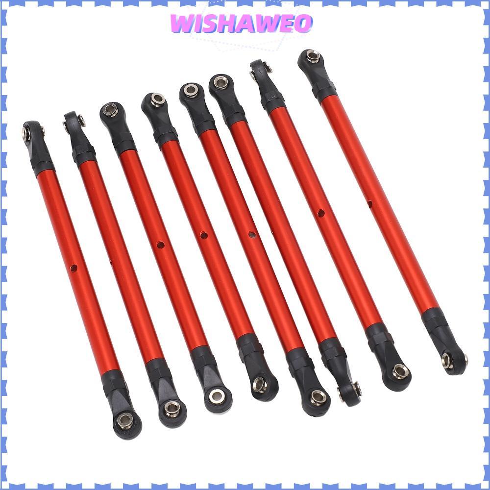 WISHAWEO 8 ชิ้น RC Linkage Rods,อลูมิเนียม RC รถยนต์อุปกรณ์เสริม RC Link Rod Kit,ทนทาน 1/10 Scale Li