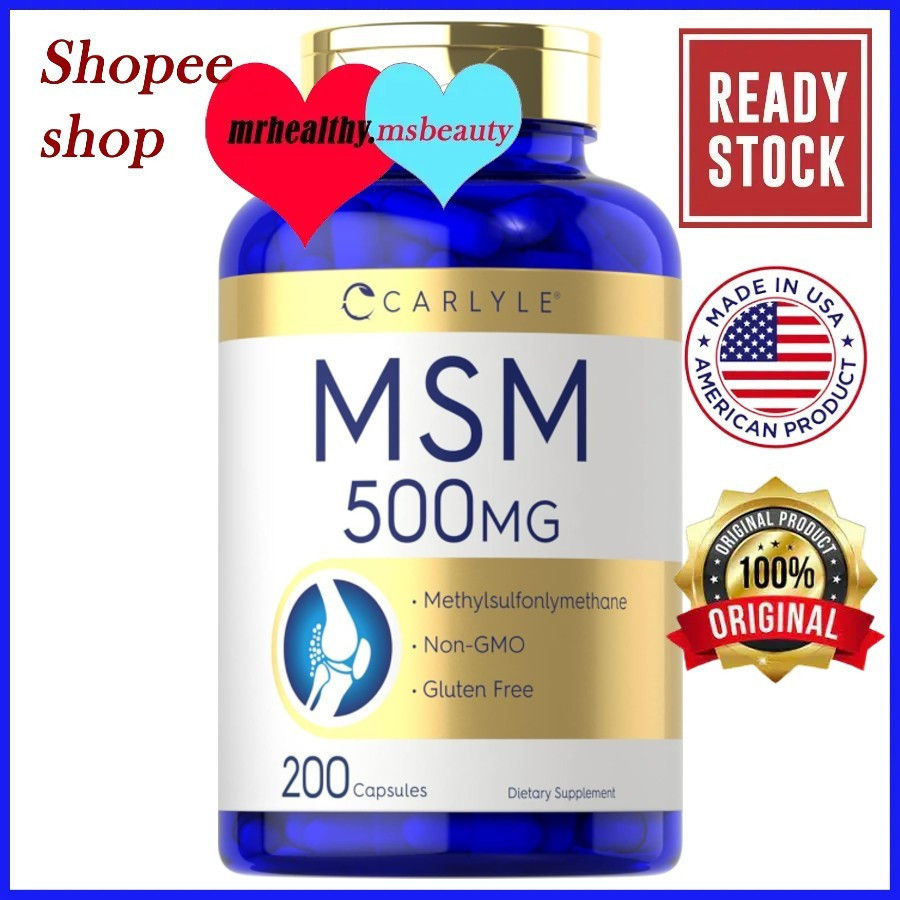 Carlyle MSM 00mg | 00 Capsules | Methylsulfonylmethane for Joint Support, Mobility & Healthy Cartila