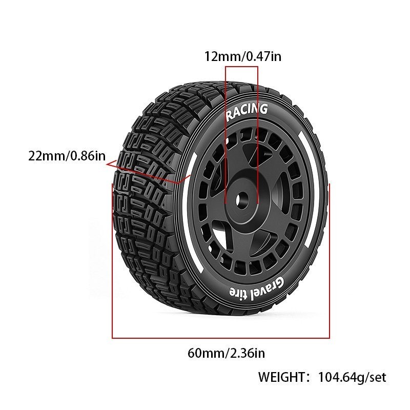 ยางที่เข้ากันได้ 1/14 Scale สําหรับ MJX 14301 14302 14303 14304 On-Road Rally Car