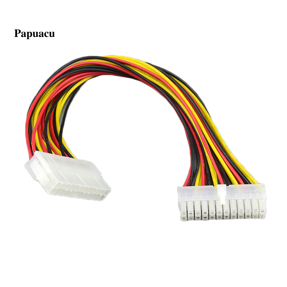 Pau_ 24Pin Male to 24Pin Female PC Power Adapter Extension Cable Connector