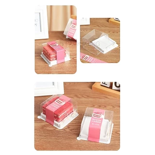 DEDEE กล่องเค้กฐานขาว+ฝา+ส้ม(50ชุด)DD-H085 กล่องเค้กฐานขาว
