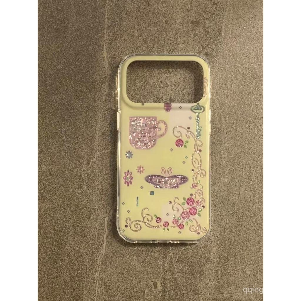 เคสโทรศัพท์ เหมาะสําหรับ iPhone รูปแบบเพชร Retro ผีเสื้อหวาย Man iPhone17Pro/16/15/14 เคสโทรศัพท์ 13 ที่ไม่ซ้ํากัน 12 สาว 11 Niche เคสป้องกัน