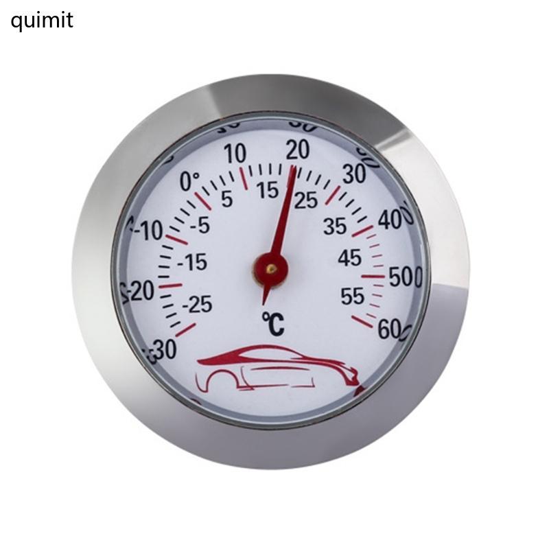 QUIM Dial- Type Analog Temp Monitor Mini Car 43mm Round Temperature Gauge