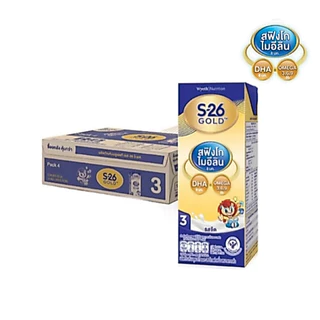 [EXP~20/01/27] [UHT] S-26 Gold สูตร 3 นมกล่อง เอส-26 โกลด์ นมยูเอชที สูตร 3 (แพ็ค 36 กล่อง)