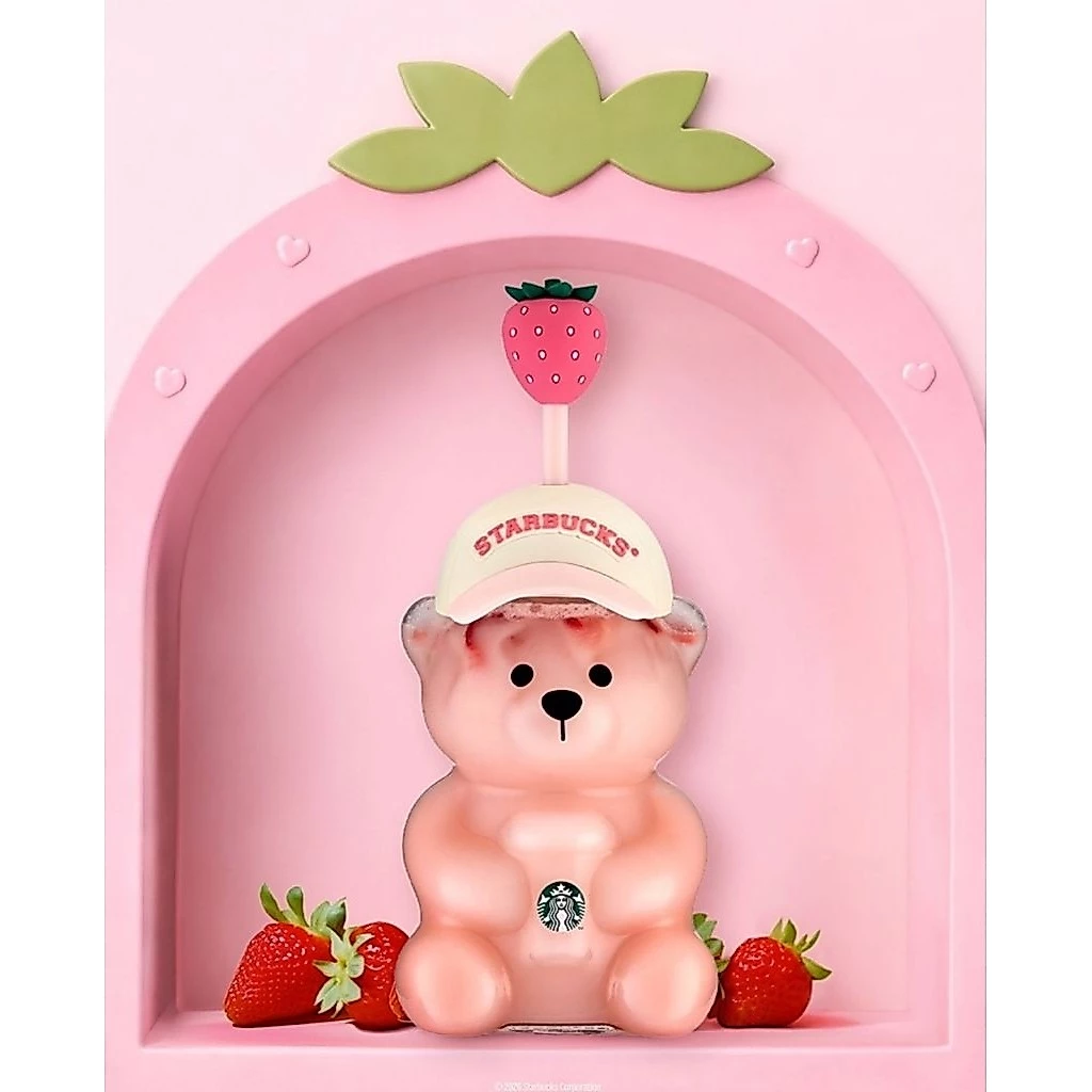 ✨🩷🩷PINK DRINK Bearista Cold Cup 20 oz + 🩵Molly🩵Pop Mart Collection🌟Starbucks🌟สินค้าใหม่แท้100%🌟พร้อมส่ง✨