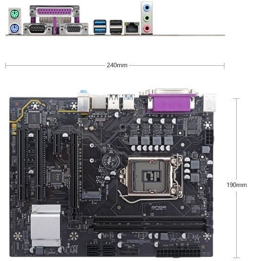 Onda H61MH61PROCOMLPTPCI เมนบอร์ดยี่ห้อใหม่เมนบอร์ดคอมพิวเตอร์ CPUDDR3 Dual Channel 3 รุ่น 2 รุ่น M2