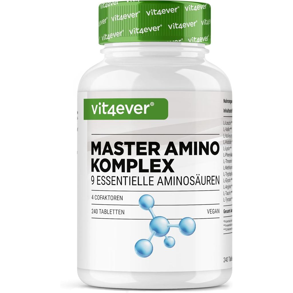 Vit4ever Master Amino Acid Complex-240 เม็ด กรดอะมิโนเจ โดสทุกวัน 6,000mg มีกรดอะมิโนที่แตกต่างกัน 1