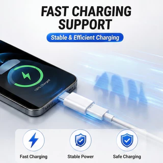 ⚡ Delivered from Bangkok ⚡อะแดปเตอร์แปลง USB C เป็น l-OS ชาร์จเร็ว IP ตัวผู้ เป็น Type C ตัวเมีย