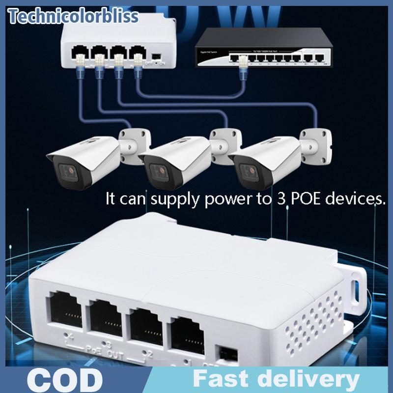 Tcbs 4 พอร์ต PoE Extender กันน้ํา Poe Repeater สําหรับพอร์ต IP Transmission Extender สําหรับ POE Switch NVR กล้อง IP Bliss