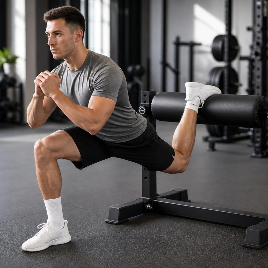 Bulgian Split Squat Rack Sturdy Bulgarian Split Squat Stand Lower-Body Training Machine Stable อุปกร