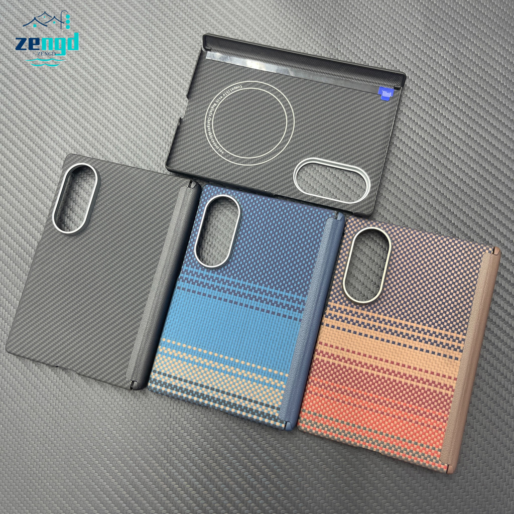SAMSUNG เคสโทรศัพท์ใยอะรามิดเคฟล่าแม่เหล็กเหมาะสําหรับ ซัมซุง กาแลคซี Z พับ 8 เคสป้องกันบานพับกลางแบบพับได้น้ําหนักเบา