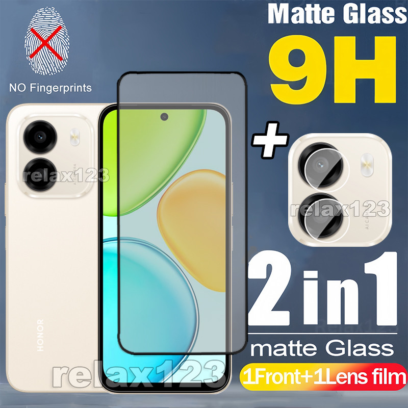 สําหรับ HONOR X6e 4G 2in1 Matte Frosted Glass และเลนส์ฟิล์มสําหรับ Honor X6E X7E HonorX6e X 6 E X6 E