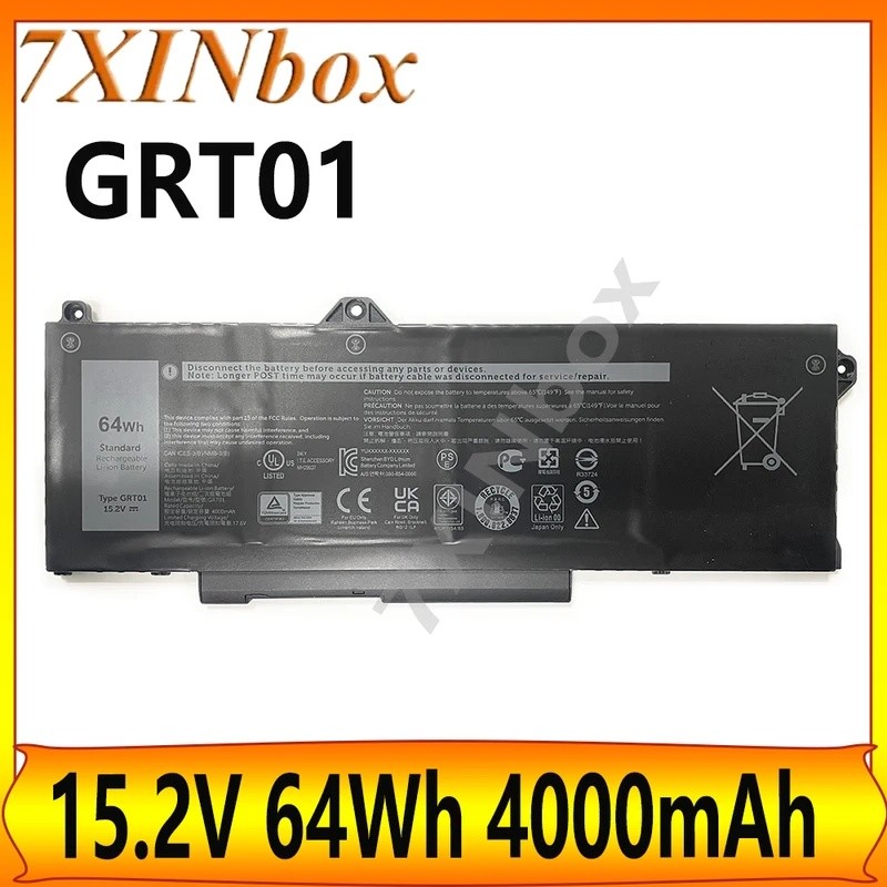 7XINbox GRT01 R05P0 0P3TJ 15.2V 64Whแบตเตอรี่สําหรับDell Latitude 14 5421 5431 15 5521 5531 Precisio
