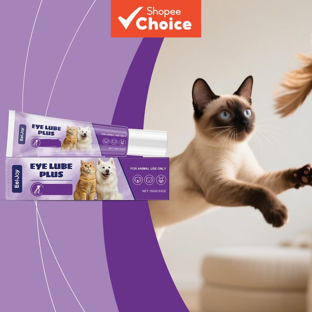 Pet Eye Tear Stain Ointment Fifteen Gram with Hyaluronic Acid Mint Leaves Non Irritating Tear Free F