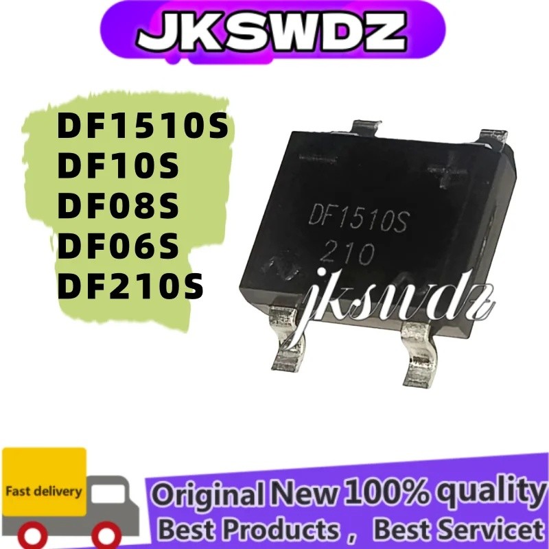 5PCS DF06S DF08S DF10S DF1510S DF210S SOP-4 DF06 DF08 DF10 DF1510 DF210 SMD สะพานวงจรเรียงกระแสขายส่