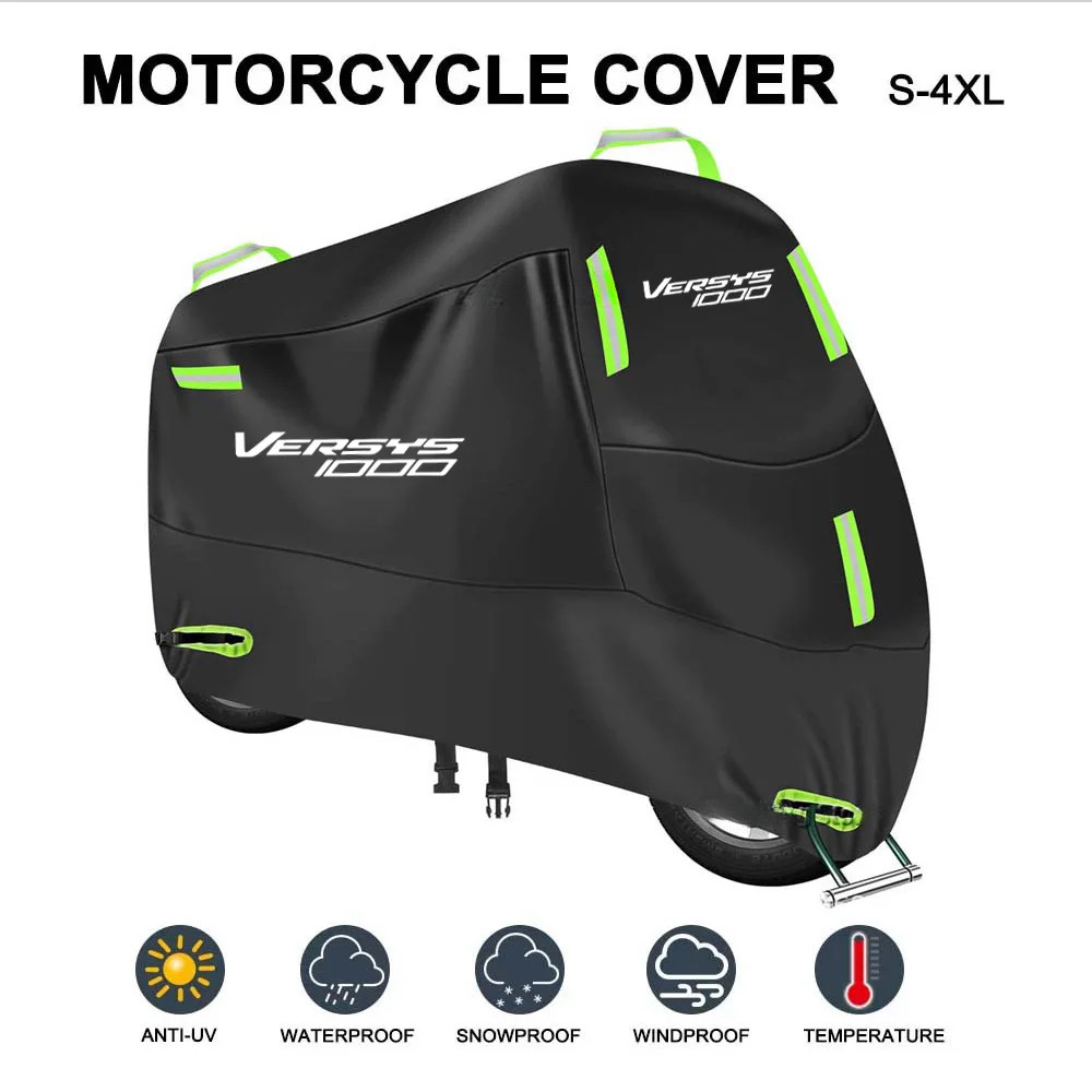 สําหรับ Versys1000 Versys650 Versys 1000 650 ฝาครอบรถจักรยานยนต์ UV ป้องกันฝุ่น Snowproof Outdoors R