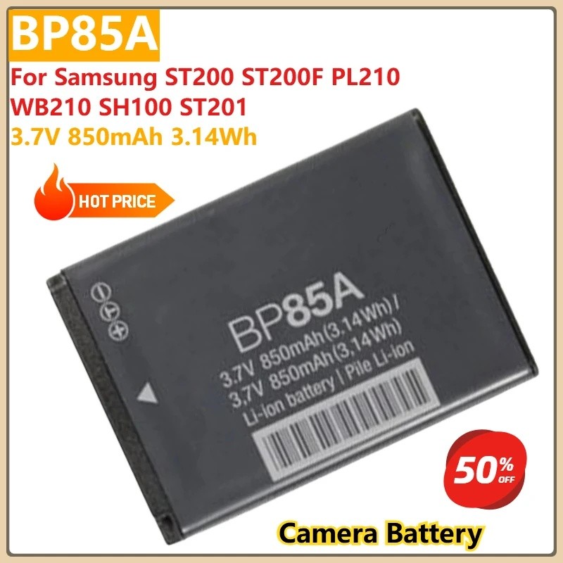 BP85A BP 85A เปลี่ยนแบตเตอรี่กล้อง 3.7V 850mAh 3.14Wh สําหรับ Samsung ST200 ST200F PL210 WB210 SH100