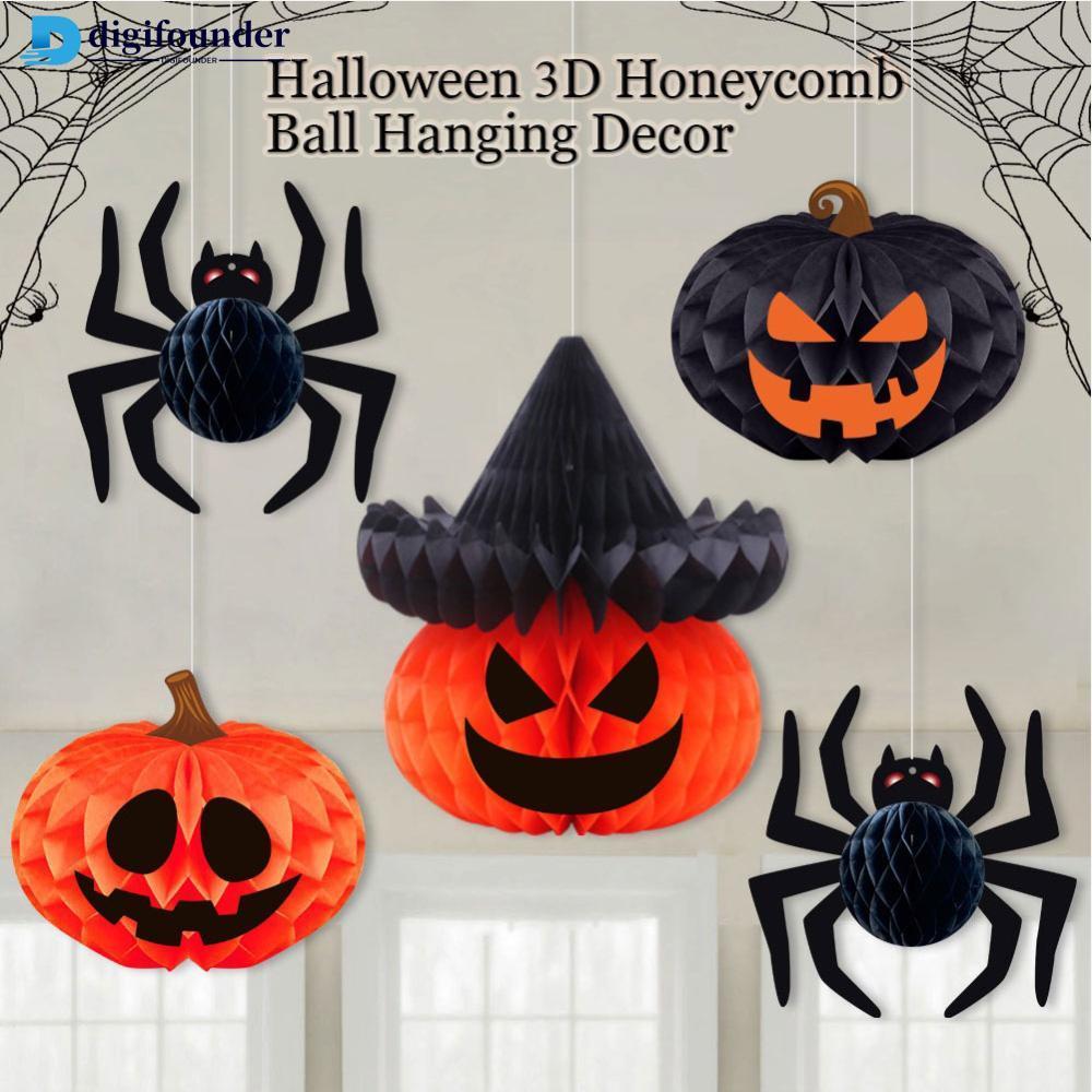 DIGIFOUNDER ฮาโลวีนรังผึ้ง Ghost ตกแต่งแขวน Ghosts Party Supplies Spooky กระดาษ Ghost เครื่องประดับส