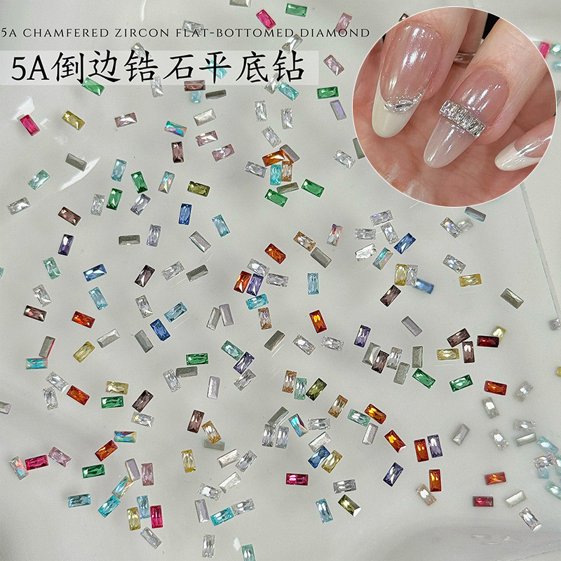 50 แบนด้านล่างเพชรเพชรแต่งเล็บเพชรเครื่องประดับ Influencer กระพริบยาว Cross Diamonds High-End สวมใส่เล็บเพชร