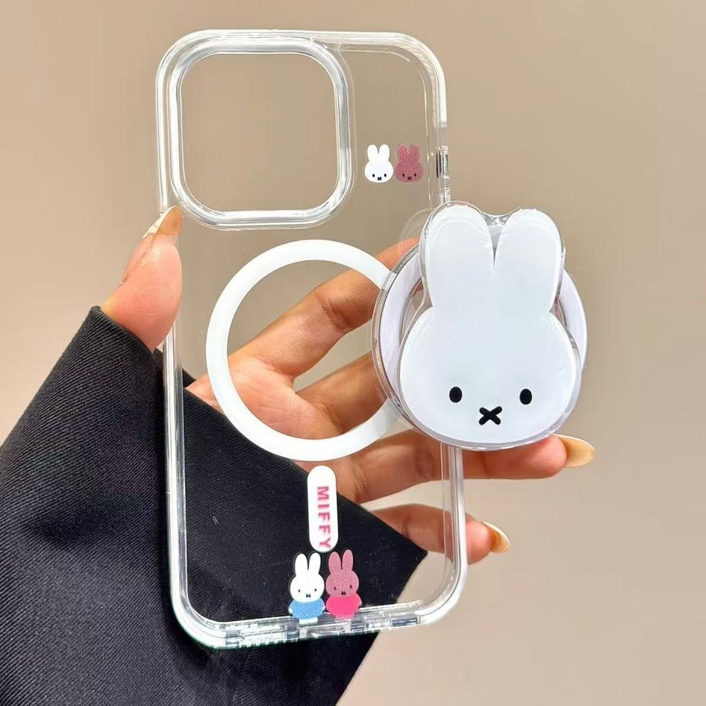 น่ารัก Miffy กระต่ายวงเล็บแม่เหล็กเหมาะสําหรับ ihone16promax15pro เคสโทรศัพท์ 14 สไตล์ใหม่ 13 สินค้า