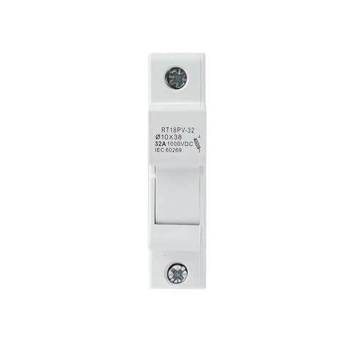 RT18PV 1P DC 1000V 1500V โซลาร์เซลล์ PV ฟิวส์ 35 มม.มาตรฐาน Rail Link สําหรับชาร์จพลังงานแสงอาทิตย์ 