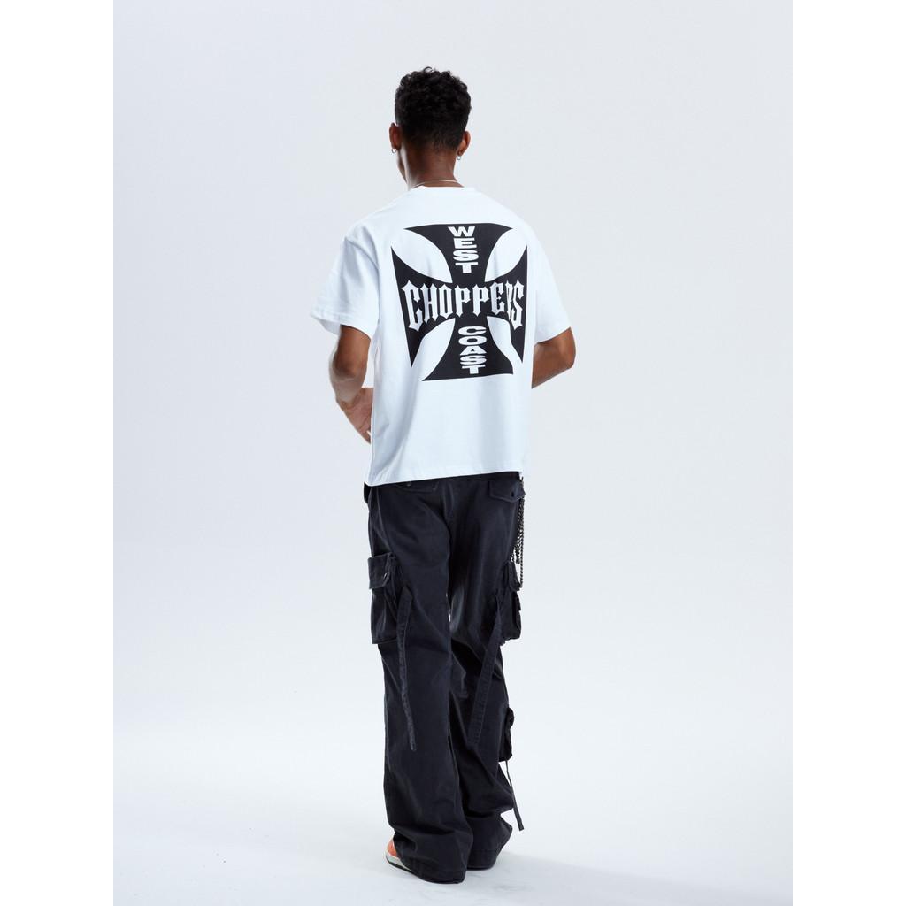 พร้อมส่ง เสื้อยืดผู้ชาย สไตล์มอเตอร์ไซค์สตรีท ลาย WEST COAST CHOPPER ดีไซน์เท่ ระบายอากาศดี ใส่สบายส
